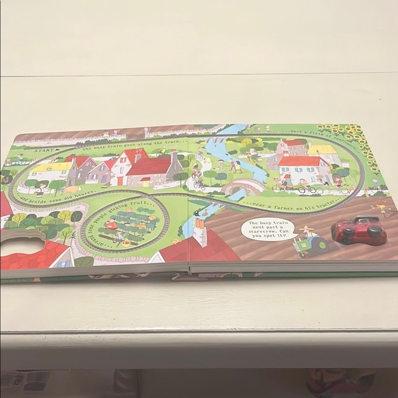 Red and Black Pull Back Busy Train Book - Picture 2 of 4